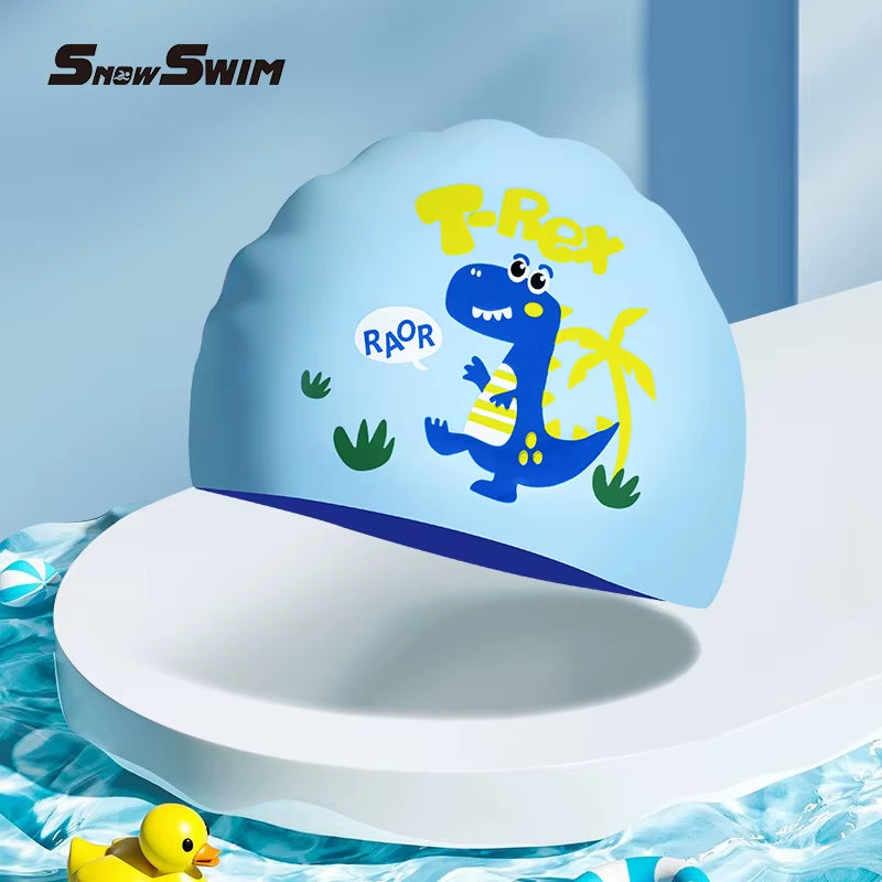 Kids Cartoon Silicone Swim Cap