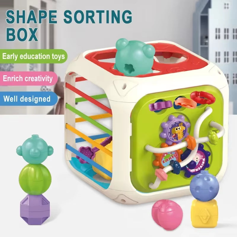 New Colorful Shape Blocks Sorting Game Baby Montessori Learning Educational Toys for Children Bebe Birth Inny 6 12 Months Gift