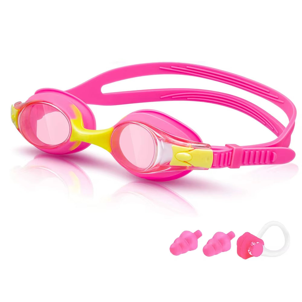 Kids Swimming Goggles with Adjustable Strap (Ages 3–14)