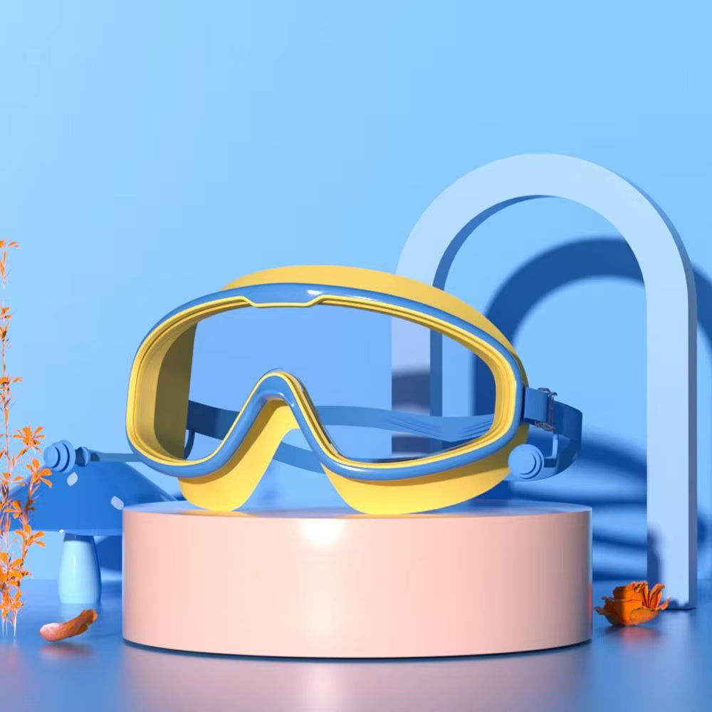 Kids Swim Goggles – Anti-Fog, No-Leak, Clear Wide Vision for 3–15 Years Old