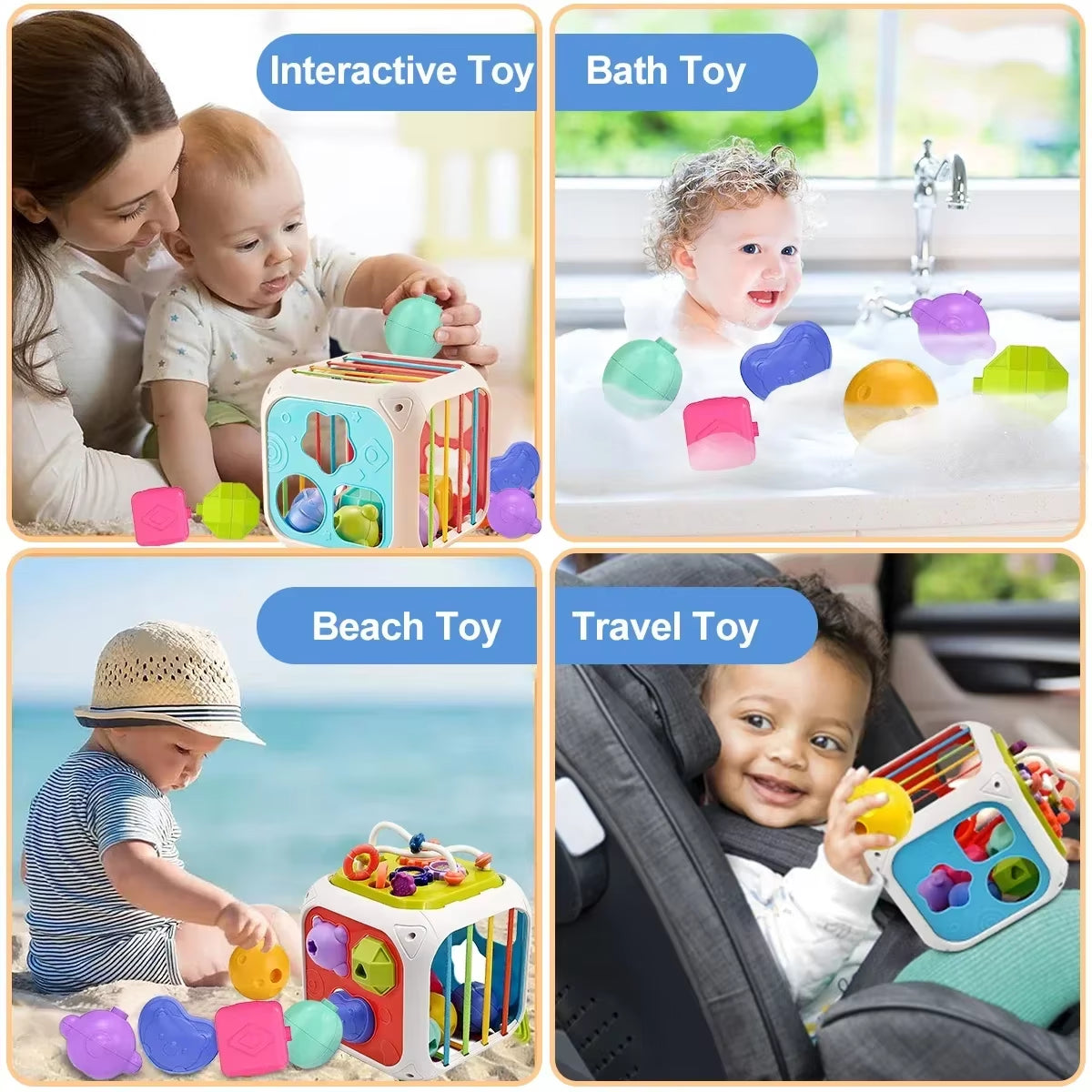 New Colorful Shape Blocks Sorting Game Baby Montessori Learning Educational Toys for Children Bebe Birth Inny 6 12 Months Gift
