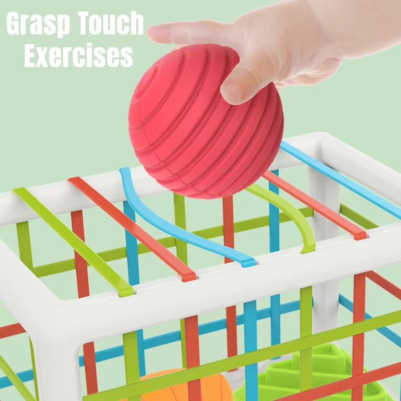 Colorful Shape Blocks Sorting Game Baby Montessori Learning Educational Toys for Children Bebe Birth 0 12 Months Gift Juguetes
