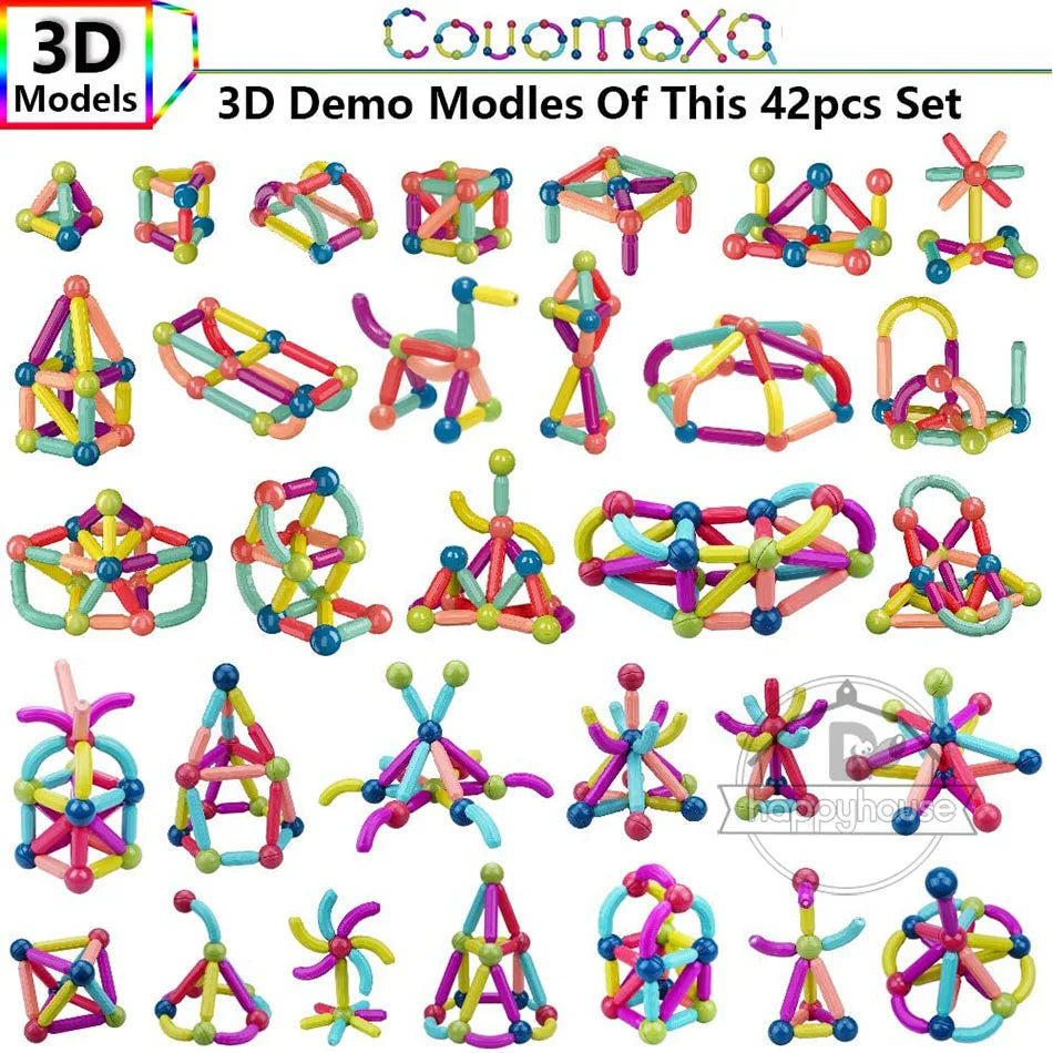 Magnetic Building Blocks Set – Educational STEM Toy for Kids