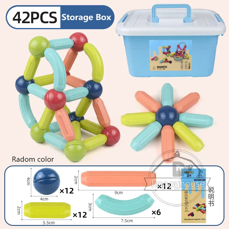 Magnetic Building Blocks Set – Educational STEM Toy for Kids