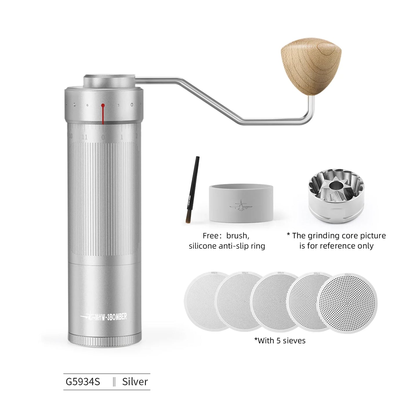 Manual Coffee Grinder – Stainless Steel Conical Burr with Adjustable Settings for Espresso & Pour-Over