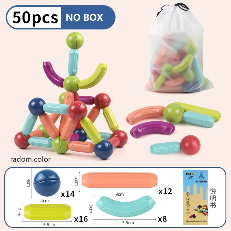 Magnetic Building Blocks Set – Educational STEM Toy for Kids