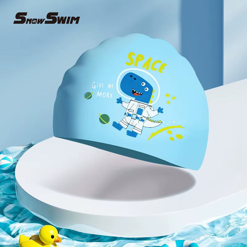 Kids Cartoon Silicone Swim Cap