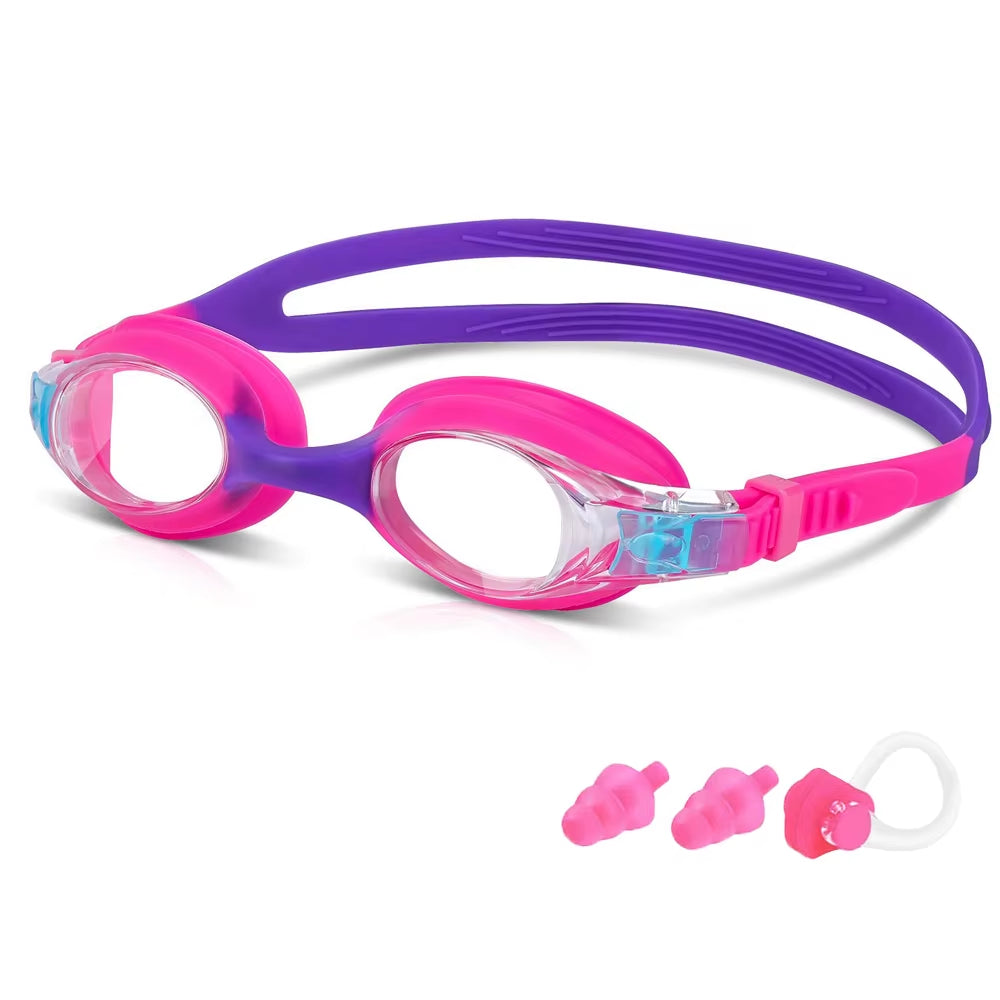 Kids Swimming Goggles with Adjustable Strap (Ages 3–14)