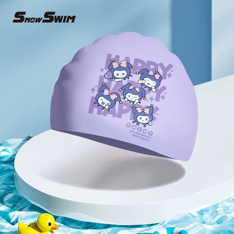 Kids Cartoon Silicone Swim Cap