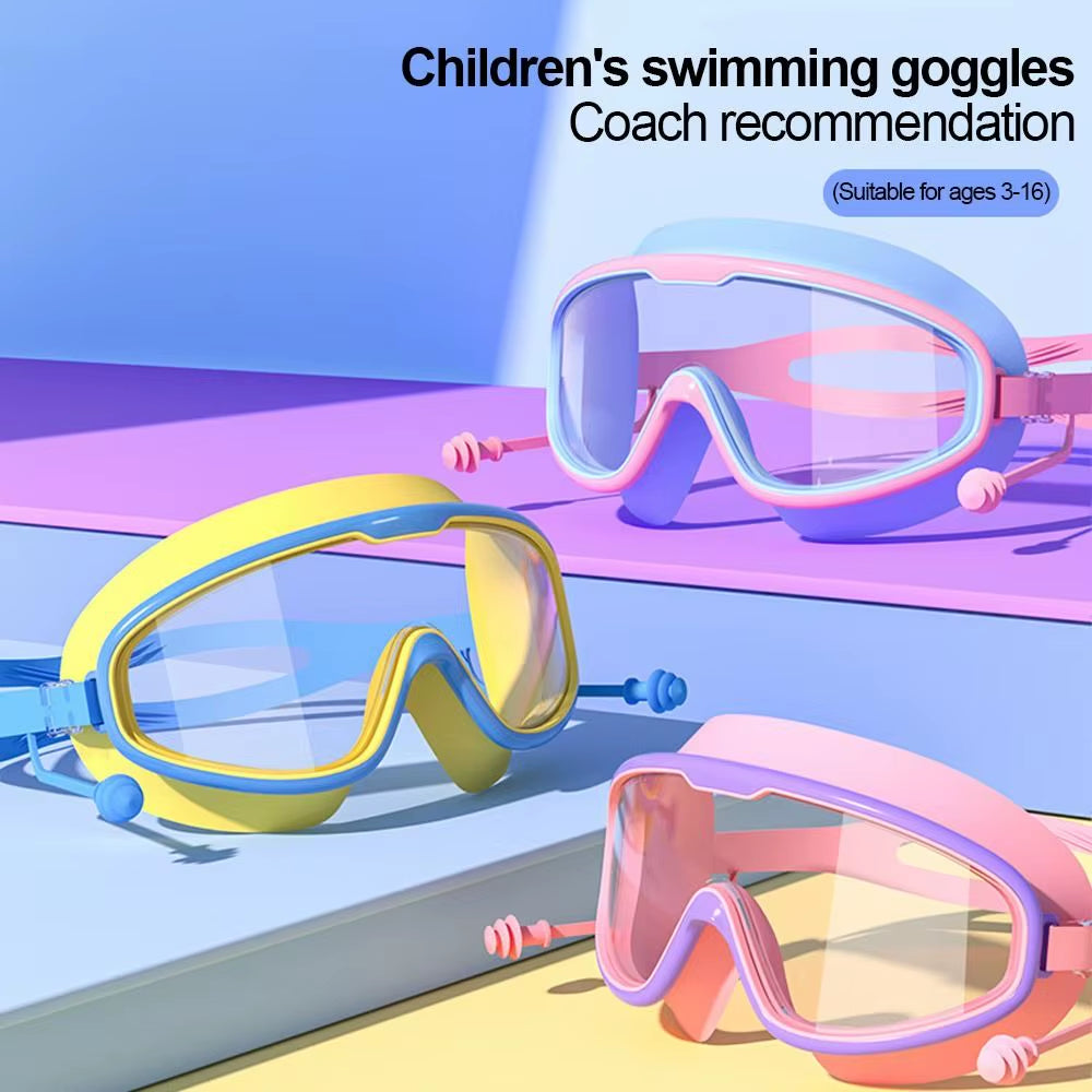 Swim Goggles for Kids Toddler 3-15 anti Fog No Leak Clear Wide Vision Swim Glasses Boys Girls Pool Beach Swimming Accessories
