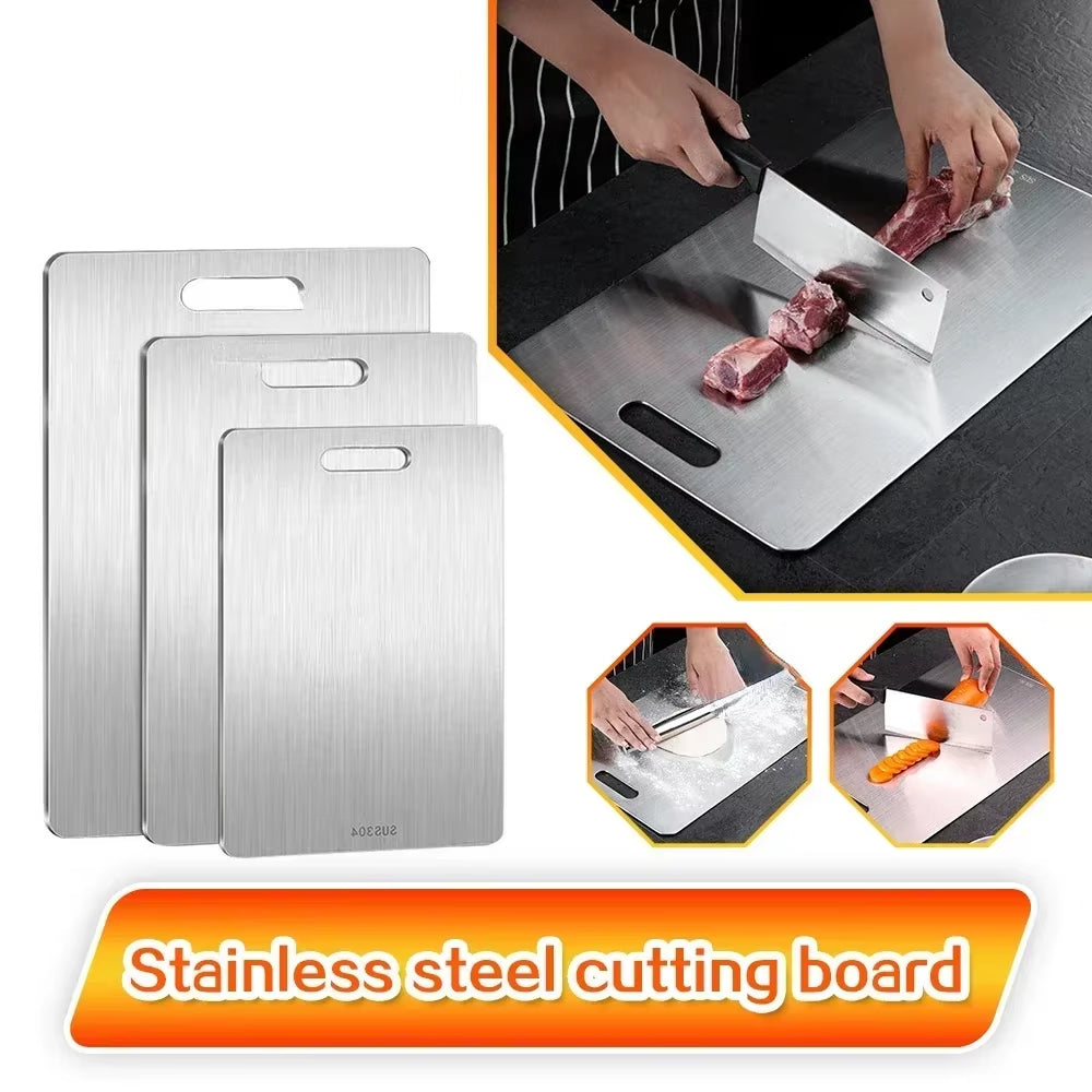Thickened Stainless Steel Cutting Board Antibacterial and Mildew-Proof Household Cutting Board Kitchen Kneading Dough Board