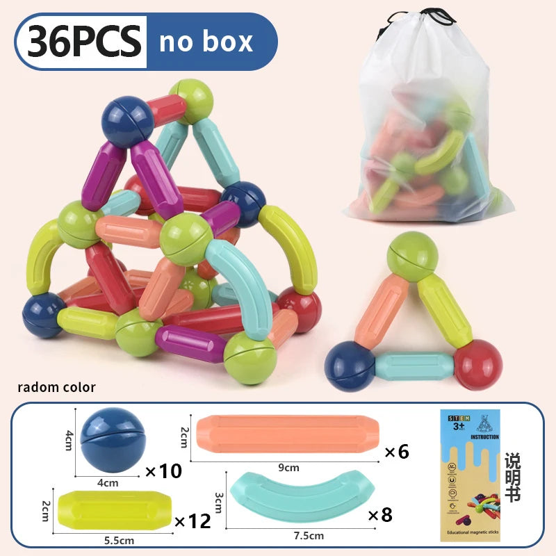 Magnetic Building Blocks Set – Educational STEM Toy for Kids