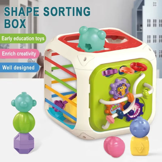 New Colorful Shape Blocks Sorting Game Baby Montessori Learning Educational Toys for Children Bebe Birth Inny 6 12 Months Gift