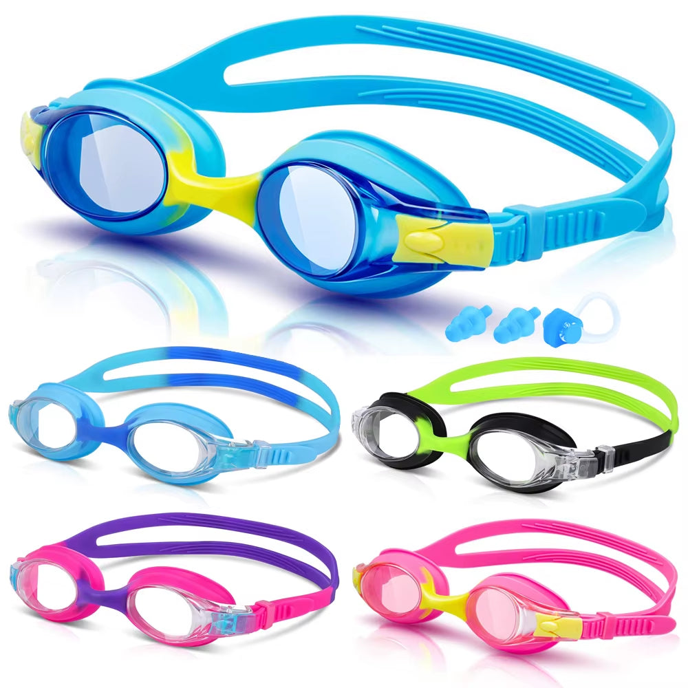 Swimming Goggles for Kids Youth Age 3-14 Years Old Anti-Fog 100% UV Protection Clear Vision No Leaking Quick Adjustable Strap
