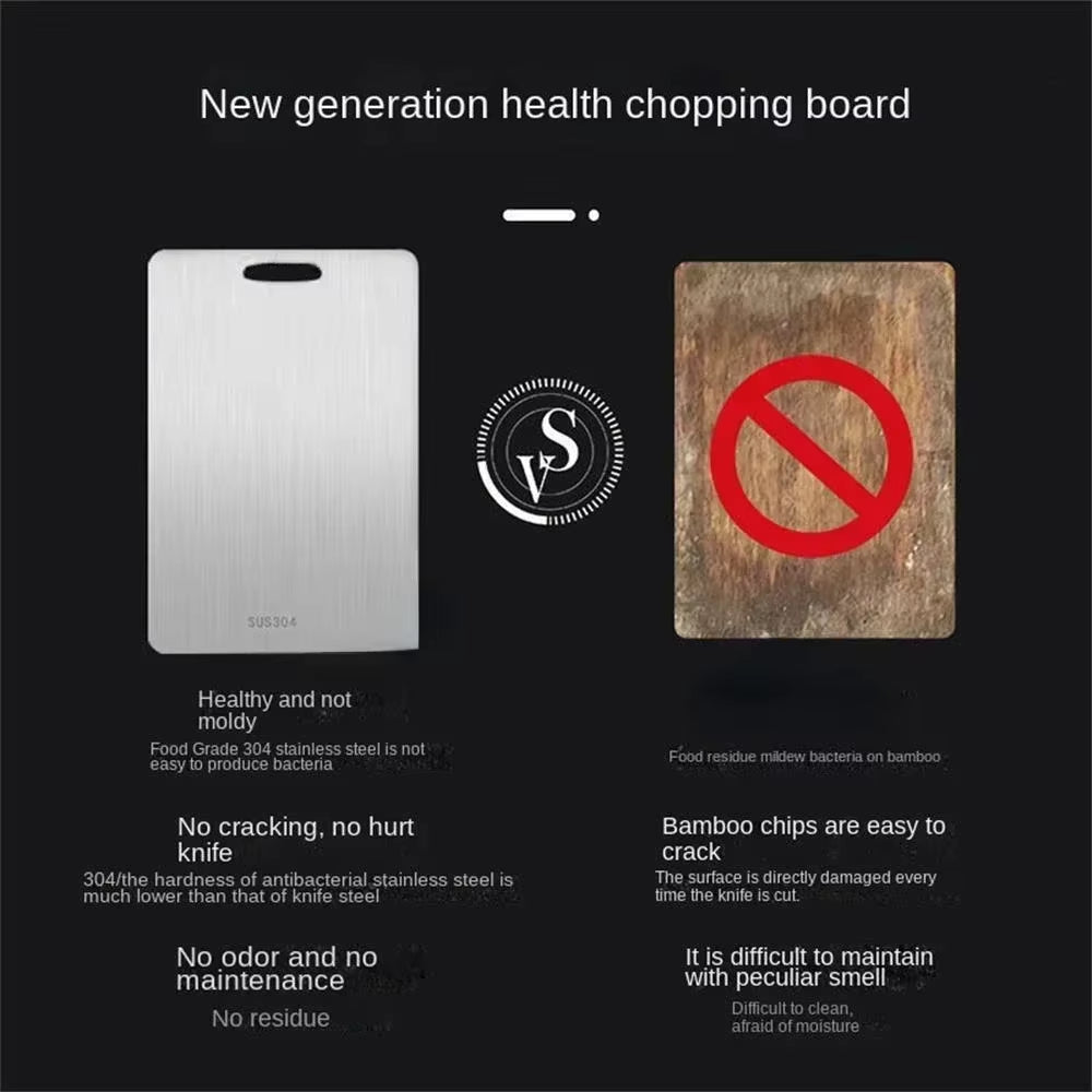 Thickened Stainless Steel Cutting Board Antibacterial and Mildew-Proof Household Cutting Board Kitchen Kneading Dough Board