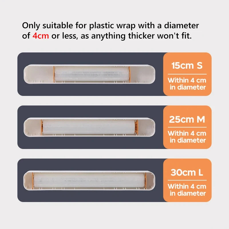 2-in-1 Magnetic Food Wrap Dispenser with Cutter