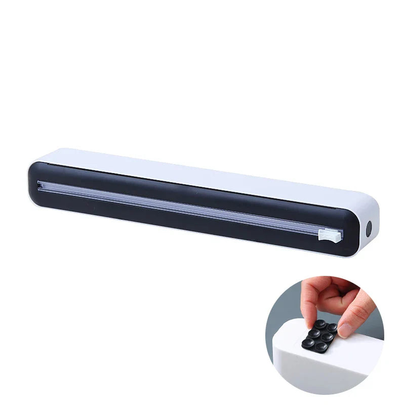 2-in-1 Magnetic Food Wrap Dispenser with Cutter