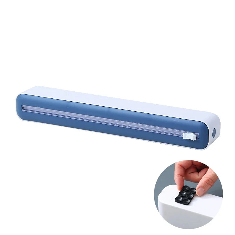 2-in-1 Magnetic Food Wrap Dispenser with Cutter