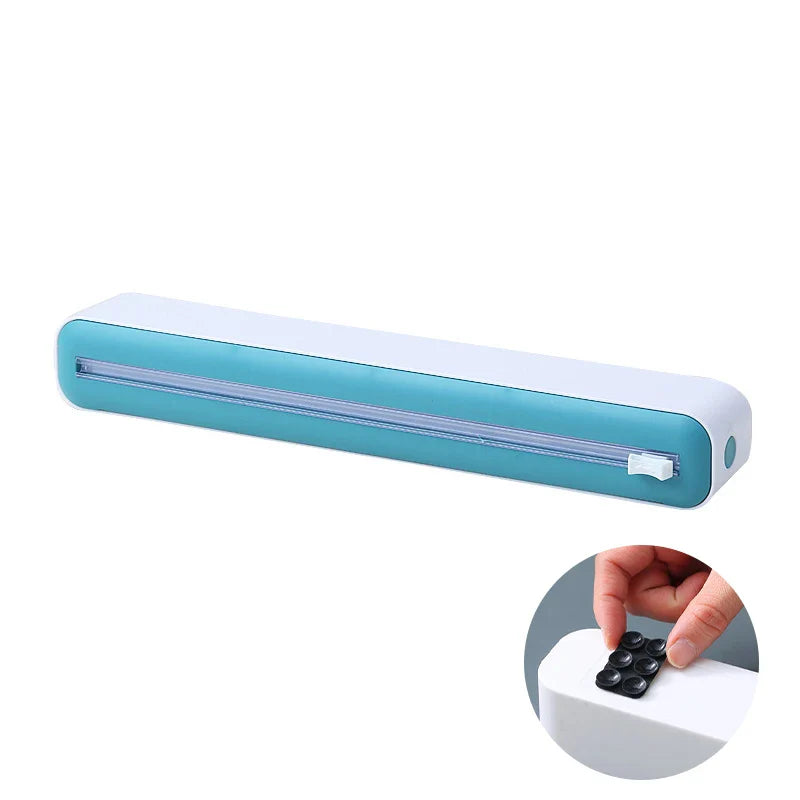 2-in-1 Magnetic Food Wrap Dispenser with Cutter