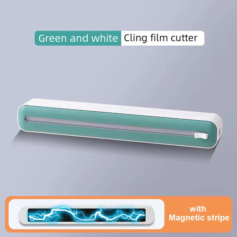 2-in-1 Magnetic Food Wrap Dispenser with Cutter